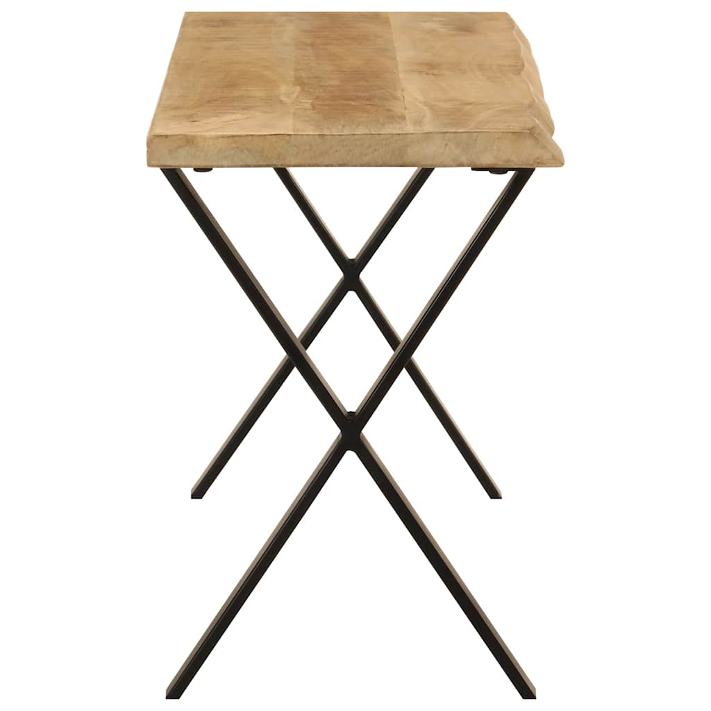 vidaXL Ławka z naturalną krawędzią drewna, 105 cm, lite drewno mango