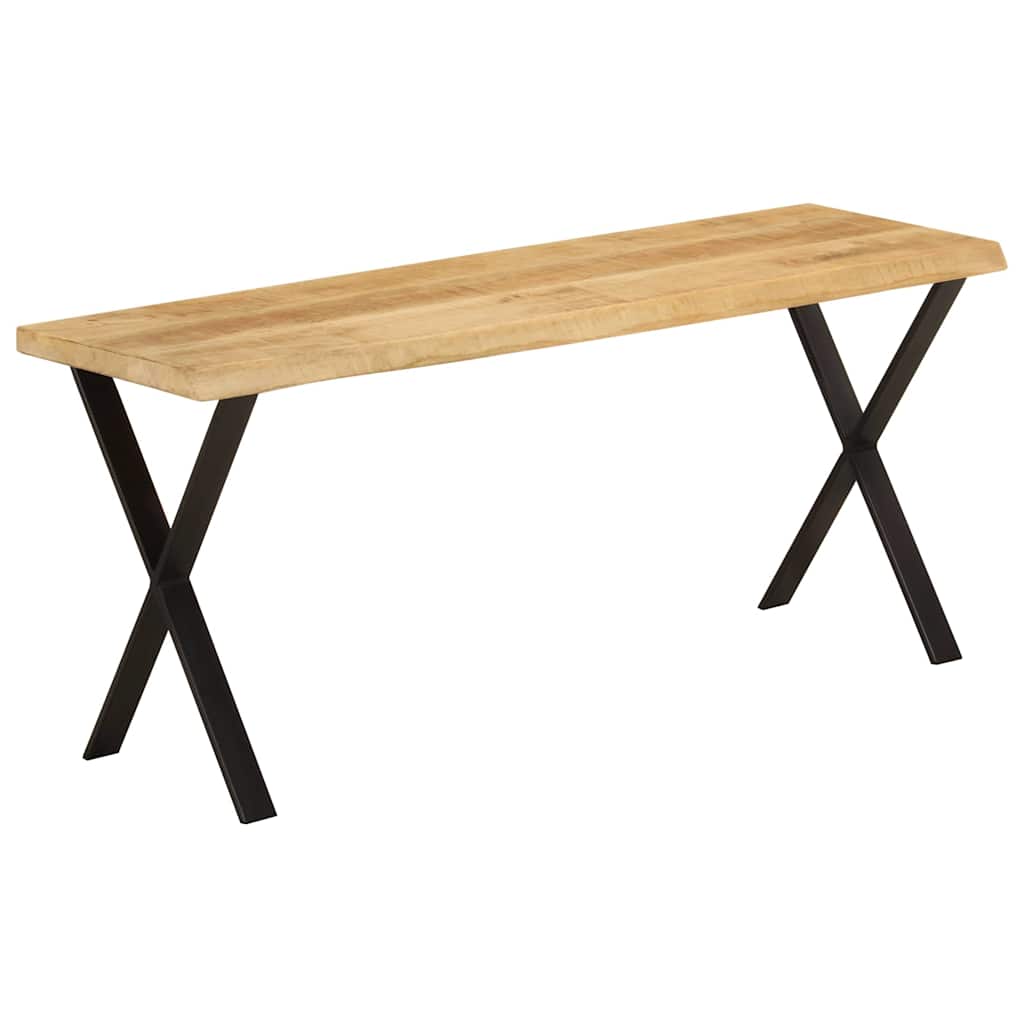 vidaXL Ławka z naturalną krawędzią drewna, 105 cm, lite drewno mango