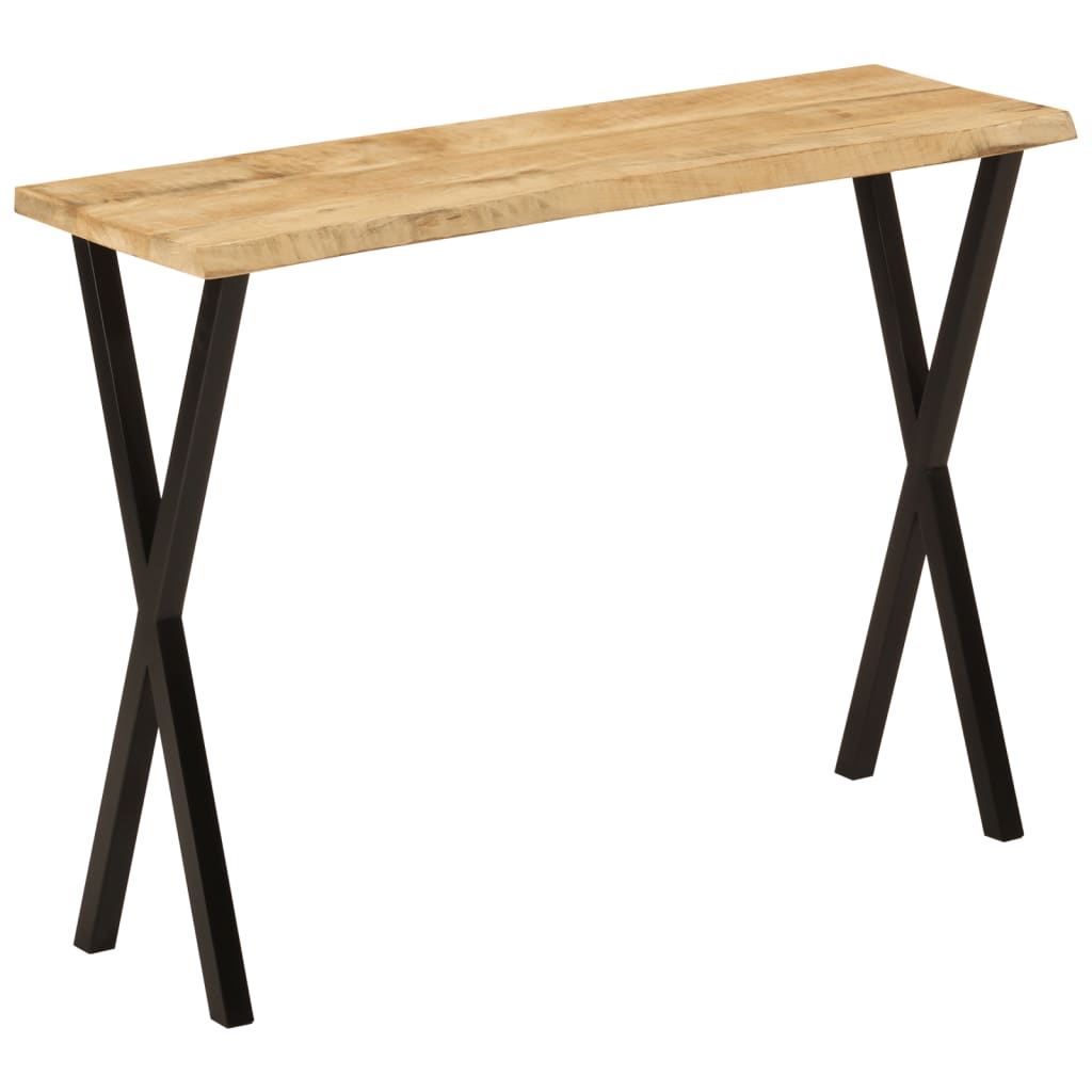 vidaXL Stolik konsolowy z naturalną krawędzią, 105x33x76 cm, mango