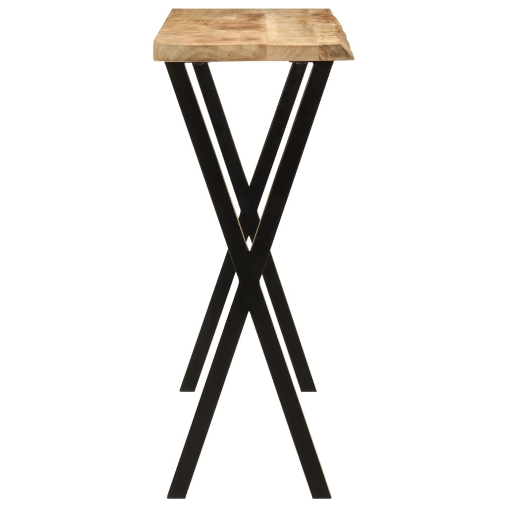 vidaXL Stolik konsolowy z naturalną krawędzią, 105x33x76 cm, mango