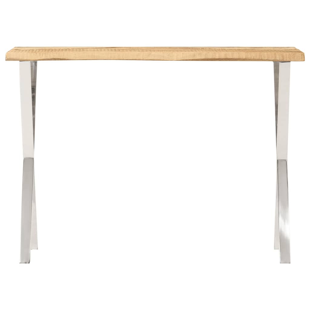 vidaXL Stolik konsolowy z naturalną krawędzią, 105x33x76 cm, mango