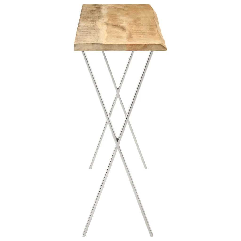 vidaXL Stolik konsolowy z naturalną krawędzią, 105x33x76 cm, mango