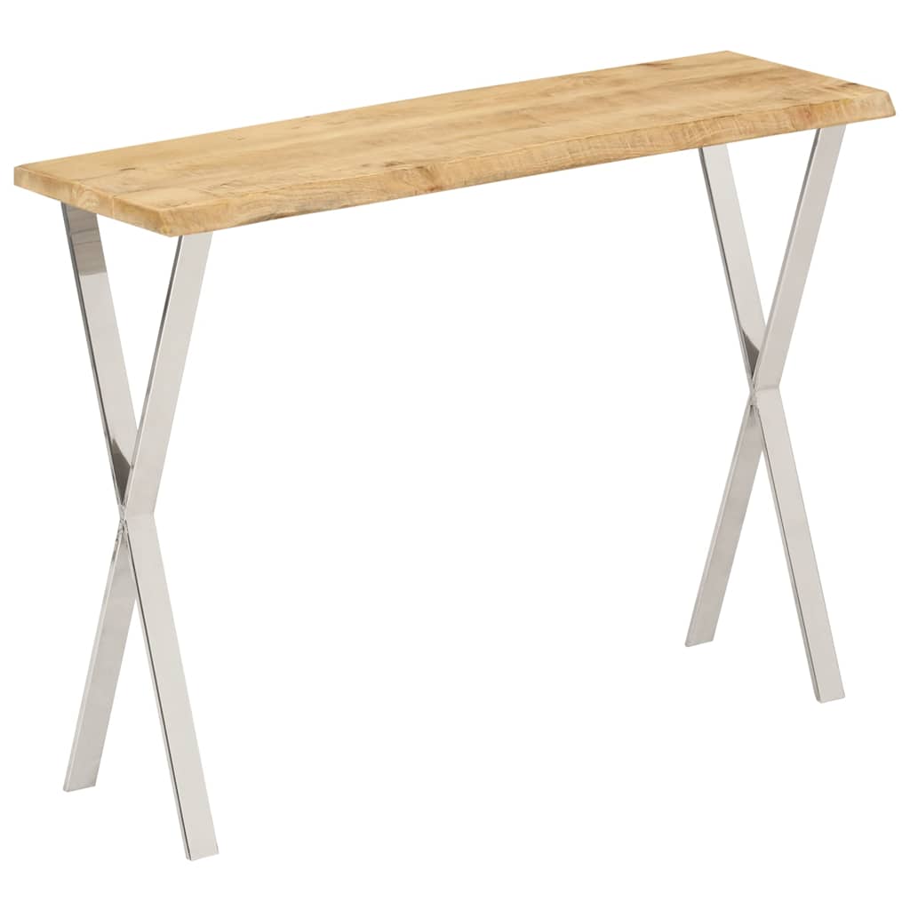 vidaXL Stolik konsolowy z naturalną krawędzią, 105x33x76 cm, mango