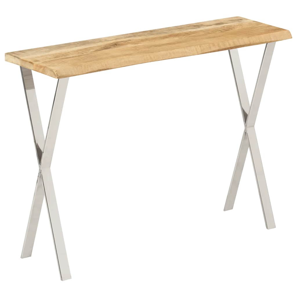vidaXL Stolik konsolowy z naturalną krawędzią, 105x33x76 cm, mango