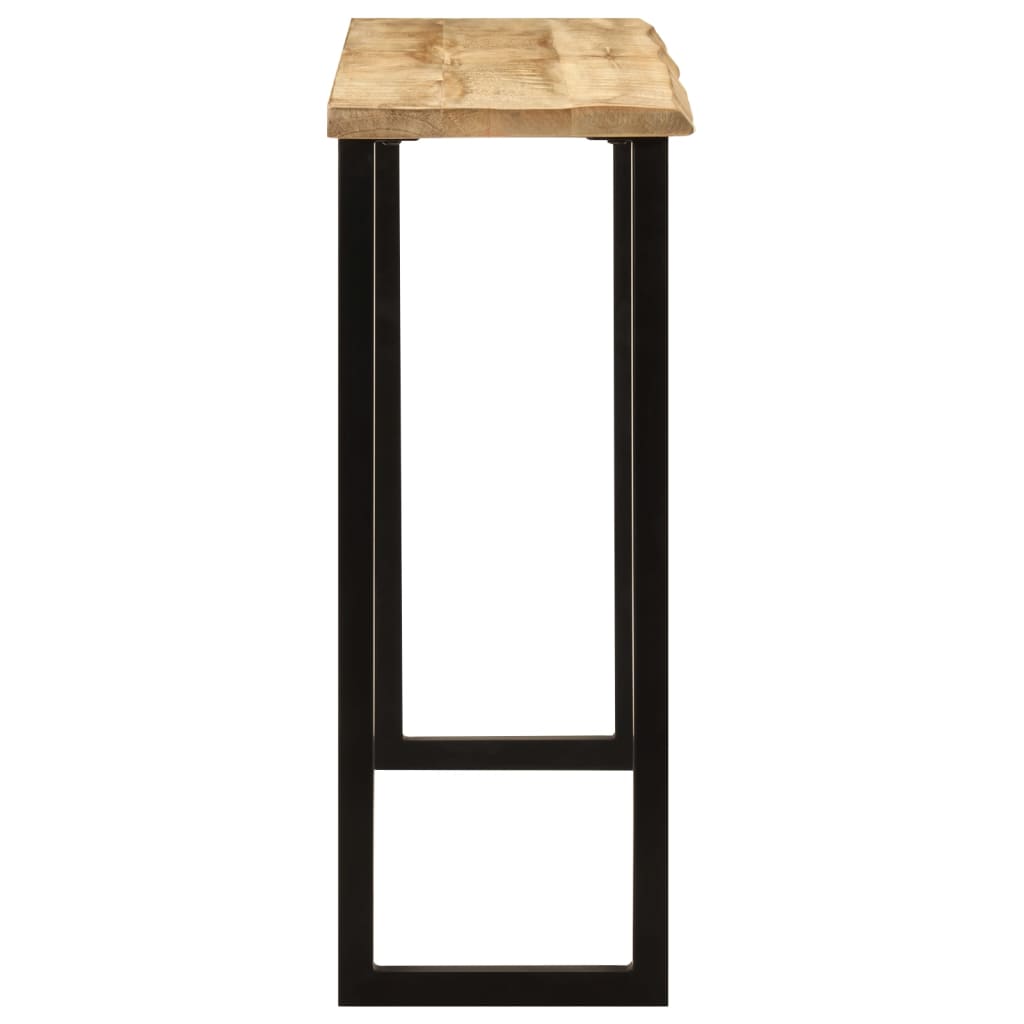 vidaXL Stolik konsolowy z naturalną krawędzią, 105x33x76 cm, mango