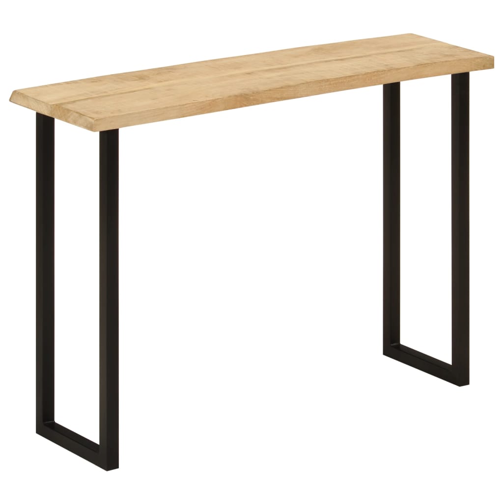 vidaXL Stolik konsolowy z naturalną krawędzią, 105x33x76 cm, mango