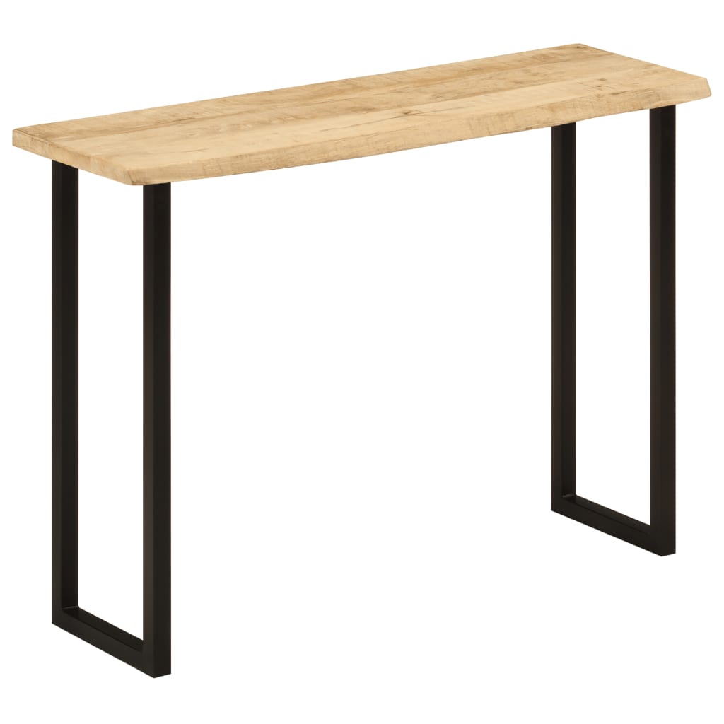 vidaXL Stolik konsolowy z naturalną krawędzią, 105x33x76 cm, mango