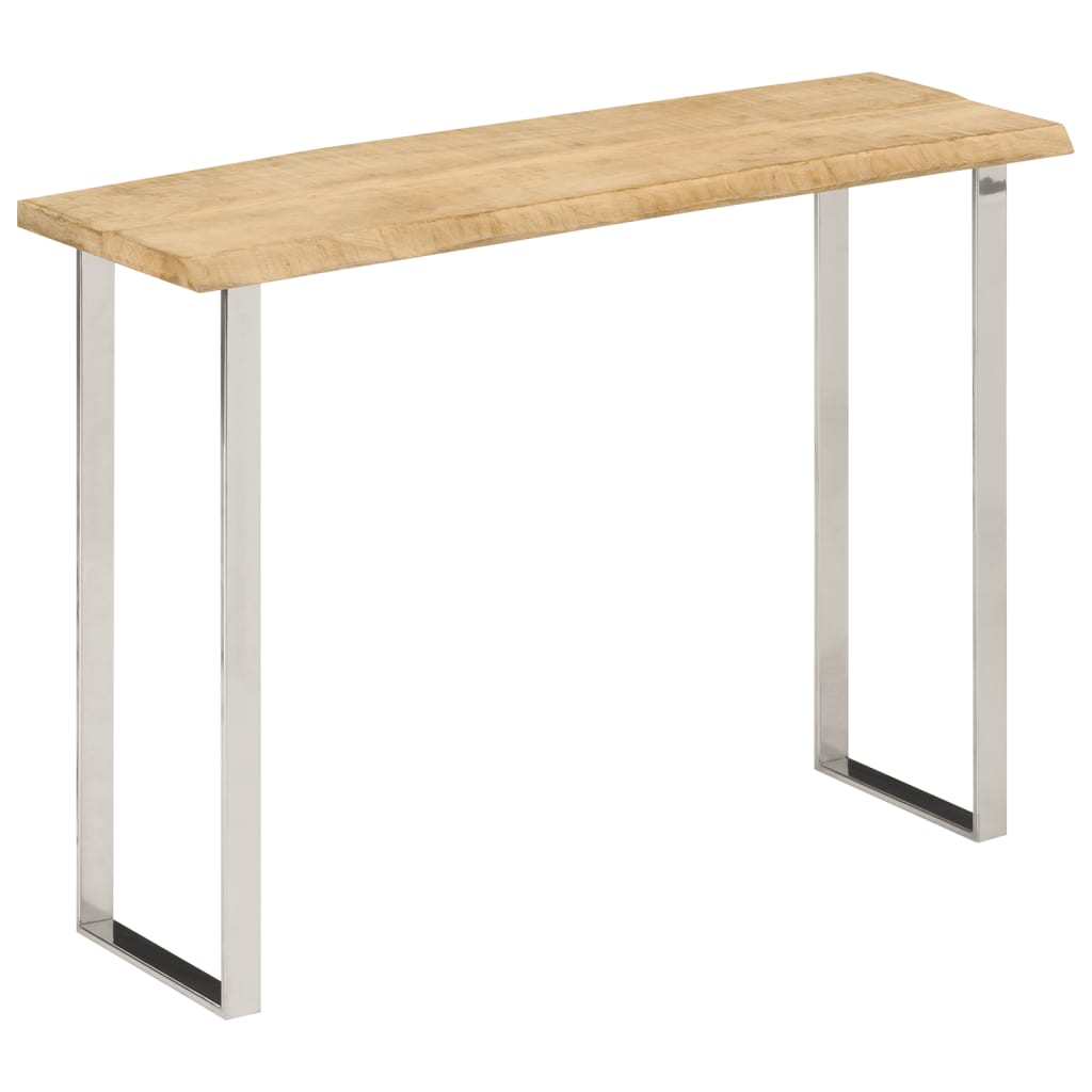 vidaXL Stolik konsolowy z naturalną krawędzią, 105x33x76 cm, mango