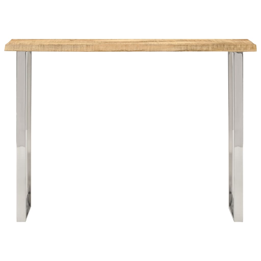 vidaXL Stolik konsolowy z naturalną krawędzią, 105x33x76 cm, mango