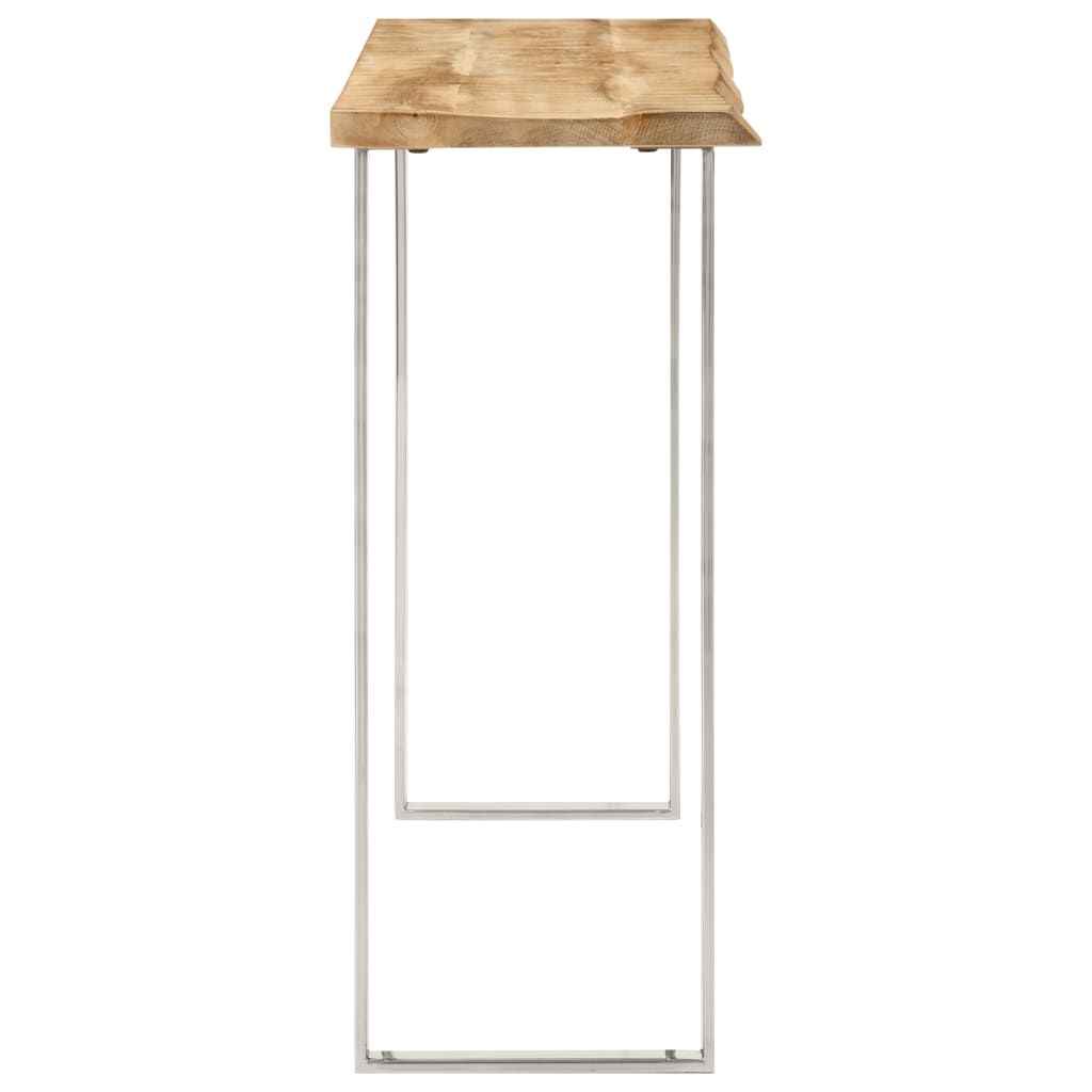 vidaXL Stolik konsolowy z naturalną krawędzią, 105x33x76 cm, mango