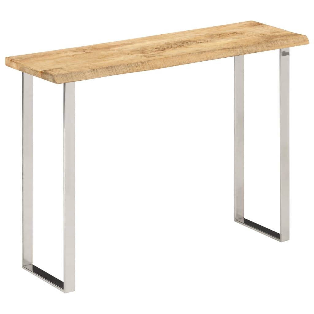 vidaXL Stolik konsolowy z naturalną krawędzią, 105x33x76 cm, mango