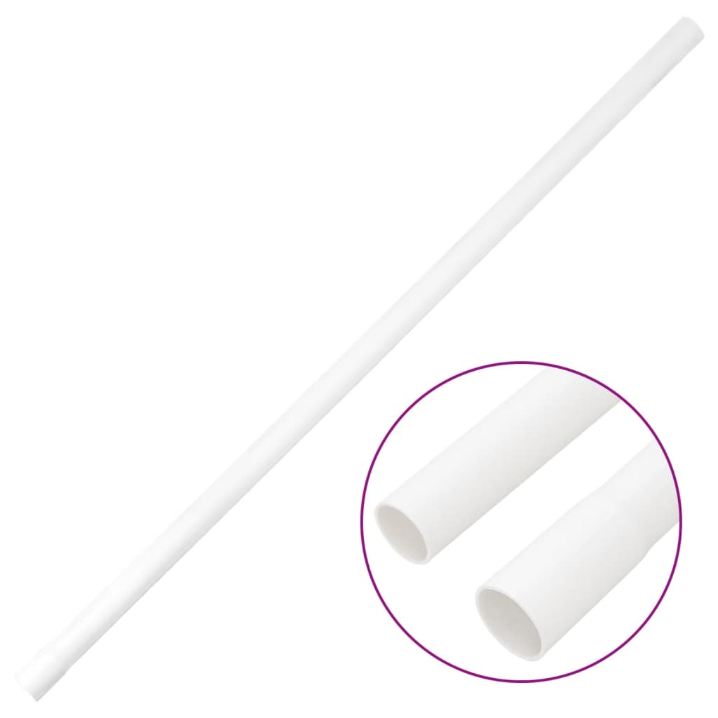 vidaXL Rura elektroinstalacyjna z zaciskami, Ø25 mm, 10 m, PVC