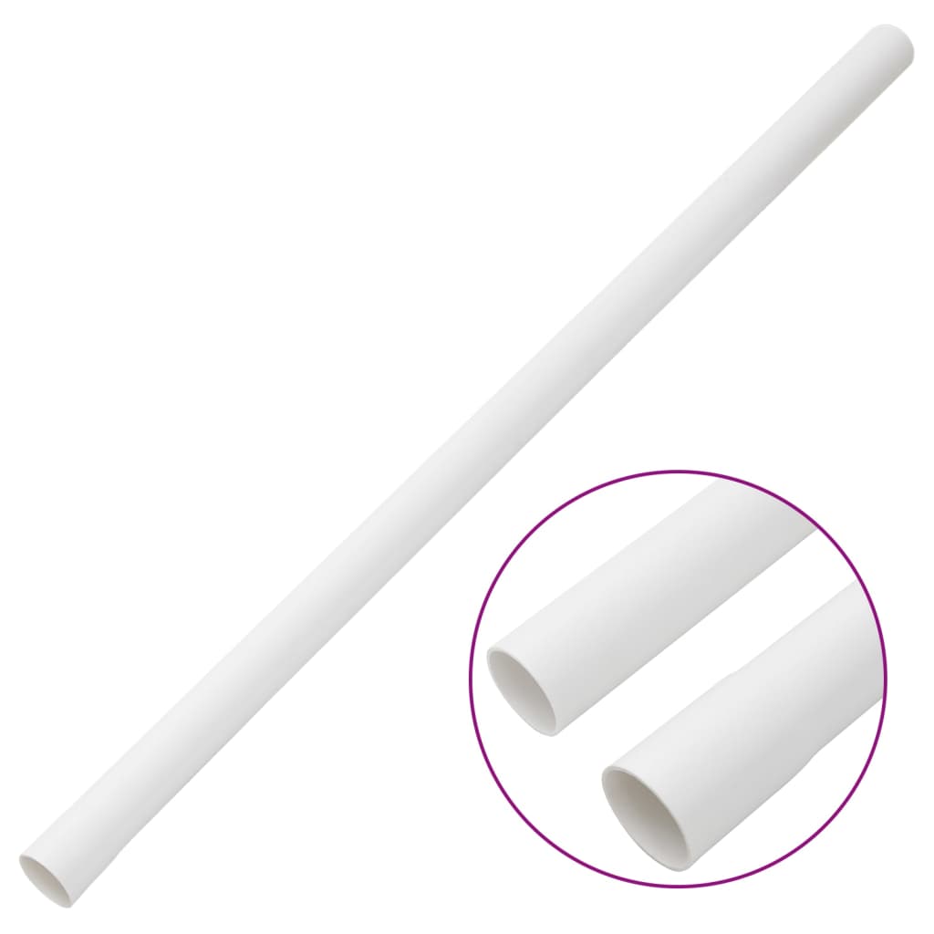 vidaXL Rura elektroinstalacyjna z zaciskami, Ø30 mm, 10 m, PVC