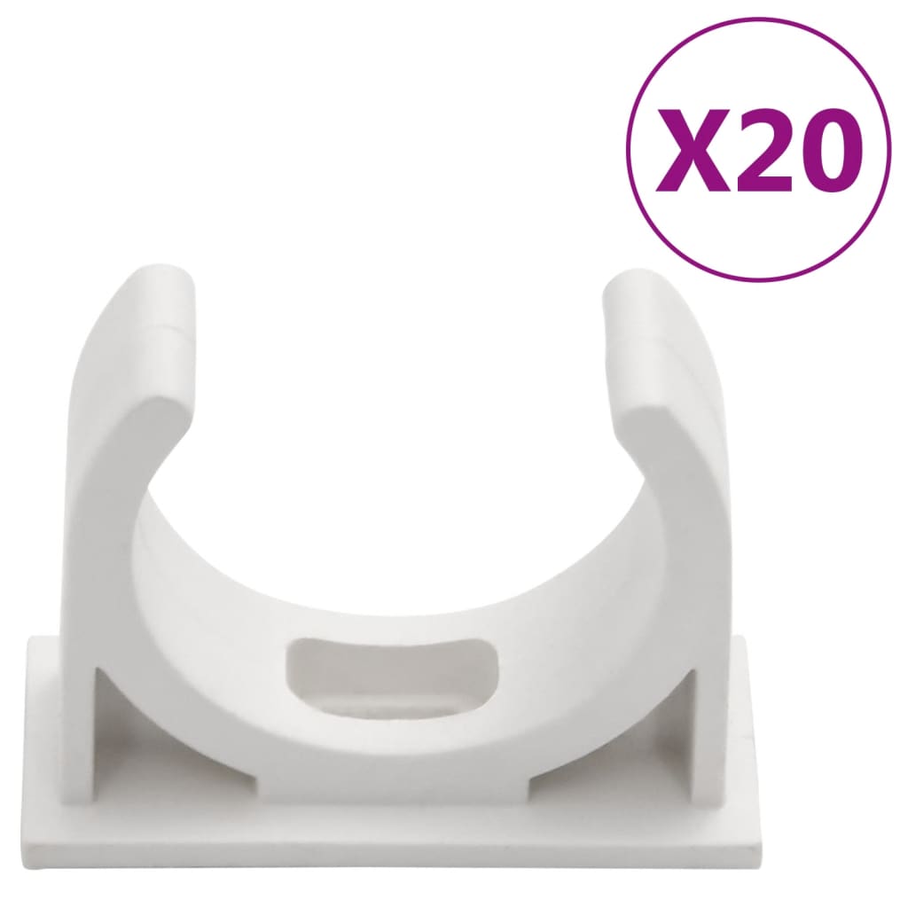vidaXL Rura elektroinstalacyjna z zaciskami, Ø30 mm, 10 m, PVC