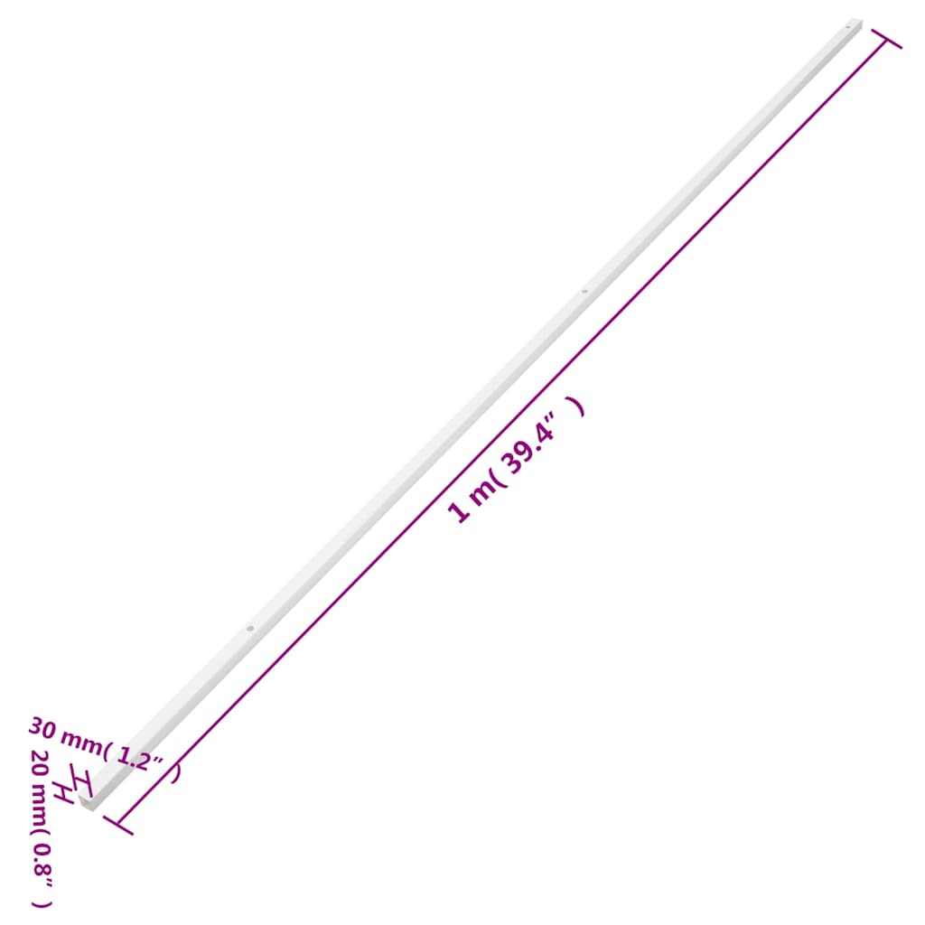 vidaXL Kanał elektroinstalacyjny, 30x20 mm, 10 m, PVC