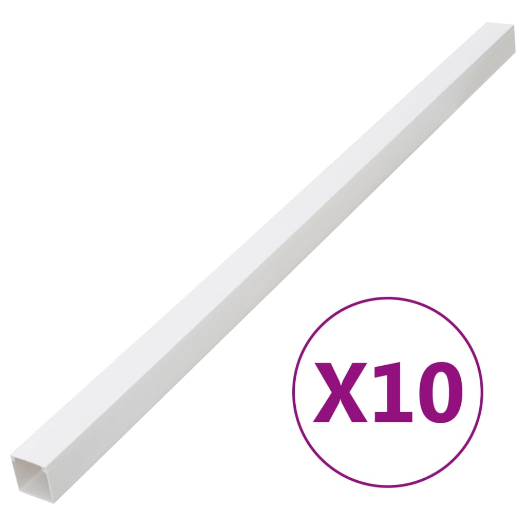 vidaXL Kanał elektroinstalacyjny, 100x60 mm, 10 m, PVC
