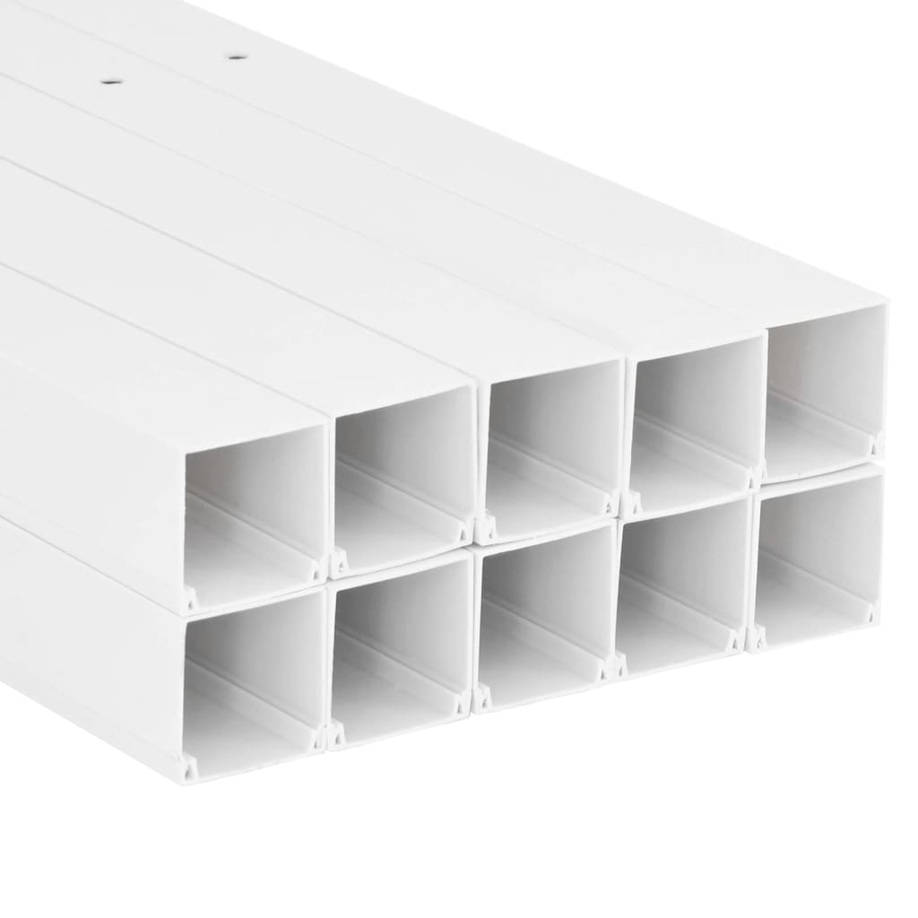 vidaXL Kanał elektroinstalacyjny, 100x60 mm, 10 m, PVC