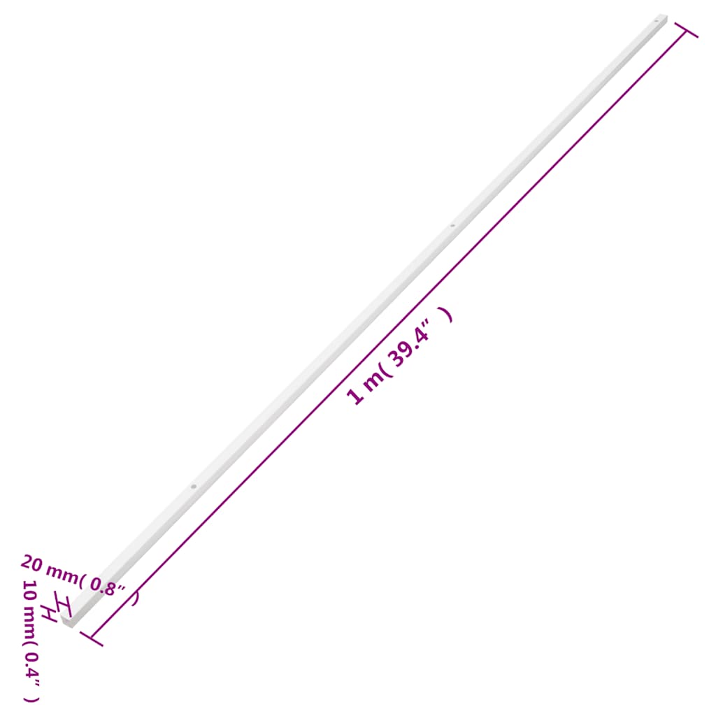 vidaXL Kanał elektroinstalacyjny, 20x10 mm, 30 m, PVC