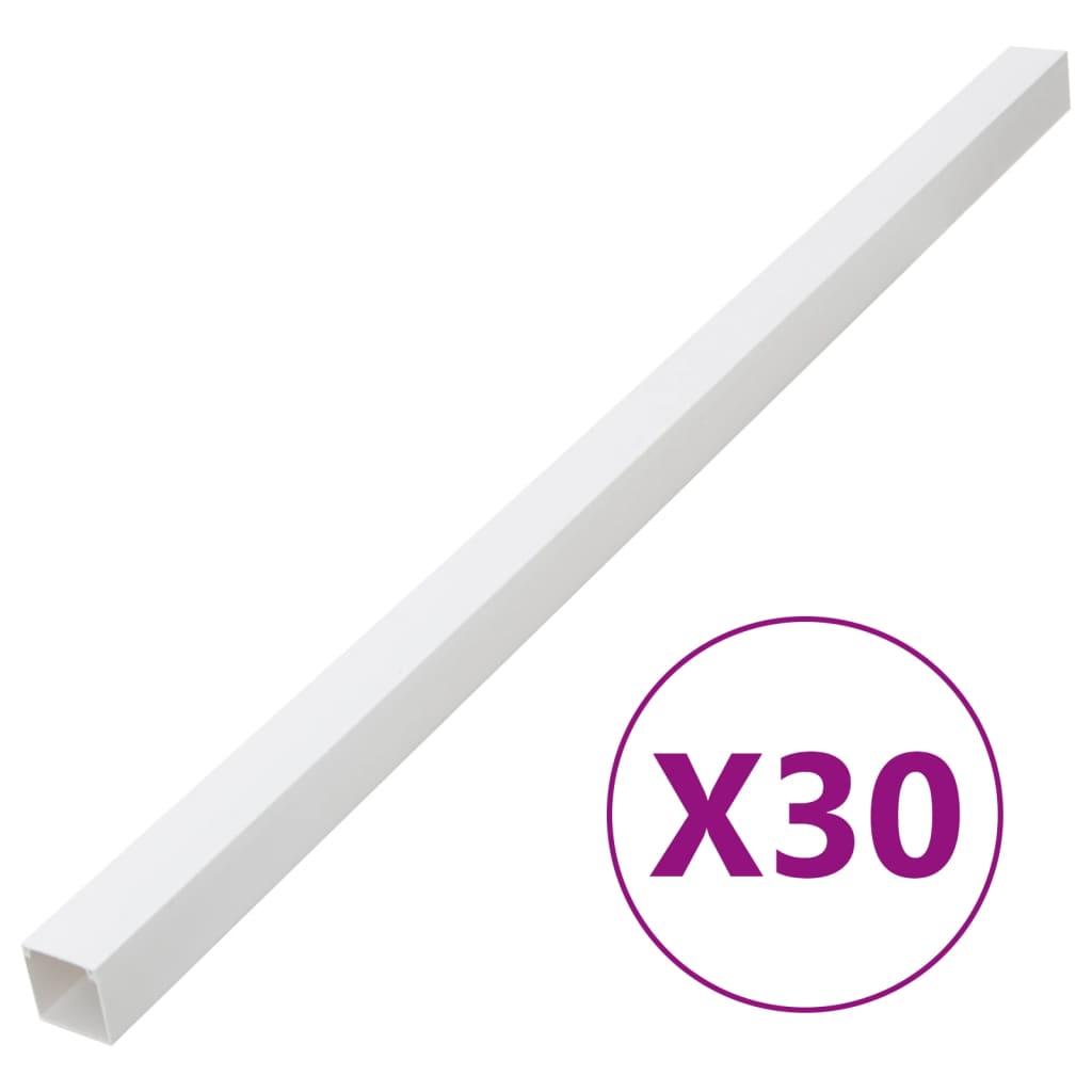 vidaXL Kanał elektroinstalacyjny, 60x40 mm, 30 m, PVC