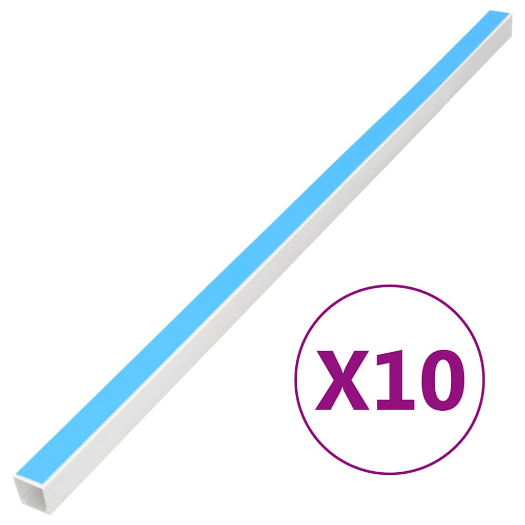 vidaXL Kanał elektroinstalacyjny, samoprzylepny, 40x40 mm, 10 m, PVC