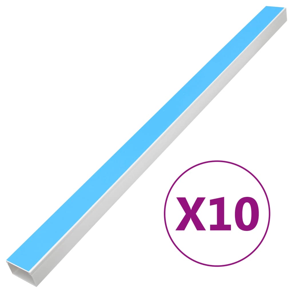 vidaXL Kanał elektroinstalacyjny, samoprzylepny, 60x40 mm, 10 m, PVC
