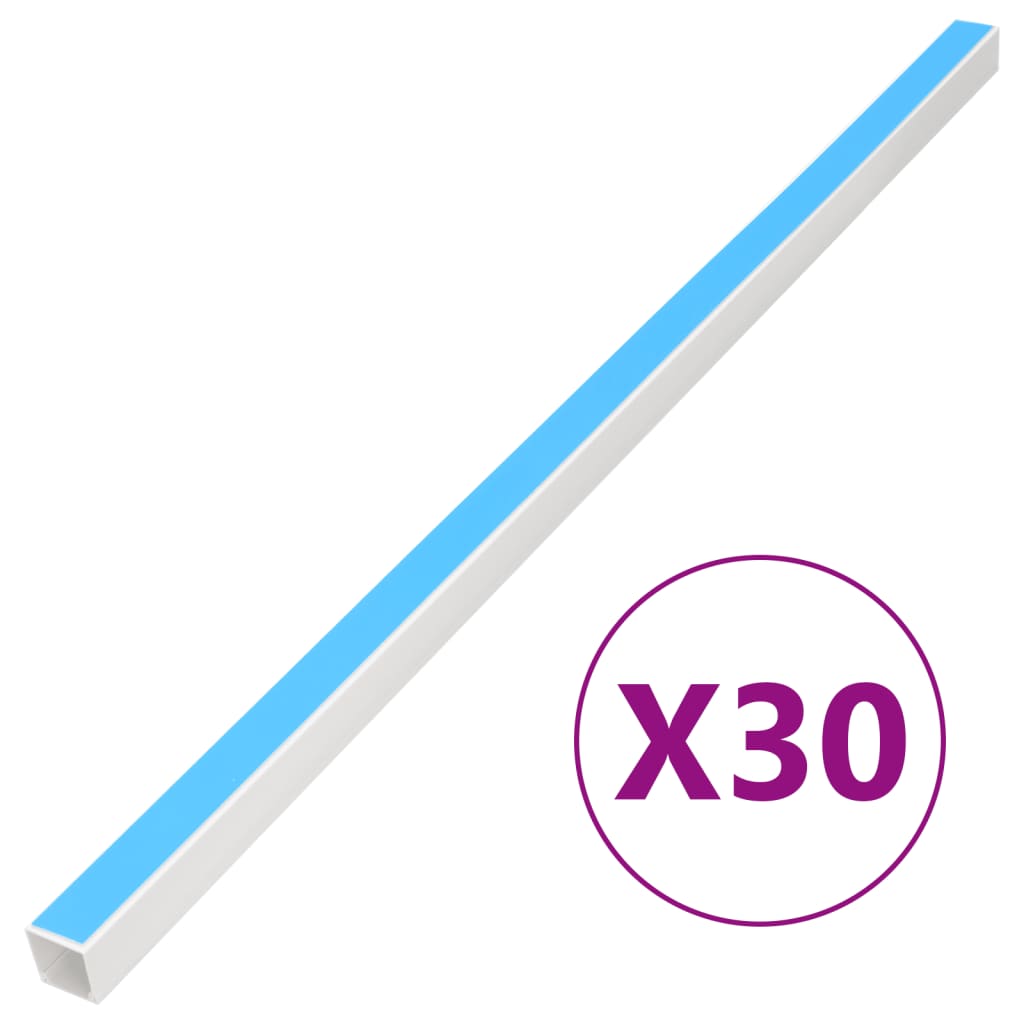 vidaXL Kanał elektroinstalacyjny, samoprzylepny, 20x10 mm, 30 m, PVC
