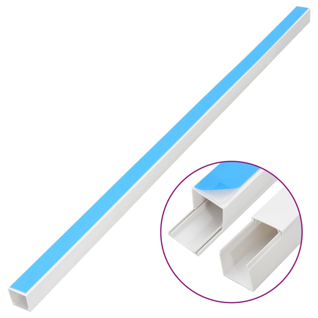 vidaXL Kanał elektroinstalacyjny, samoprzylepny, 40x25 mm, 30 m, PVC