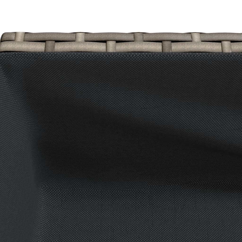 vidaXL Donice ogrodowe z półką, 2 szt., szare, 90x40x75 cm, polirattan