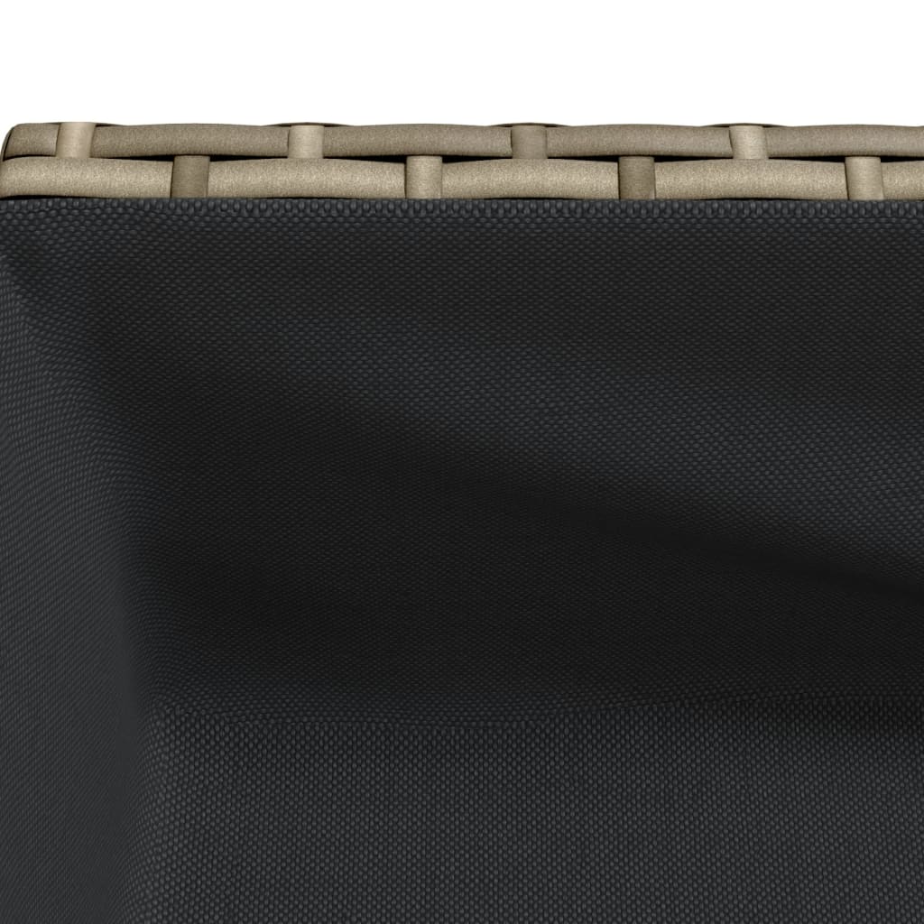 vidaXL Donice ogrodowe z półką, 2 szt., szare, 70x28x70 cm, polirattan