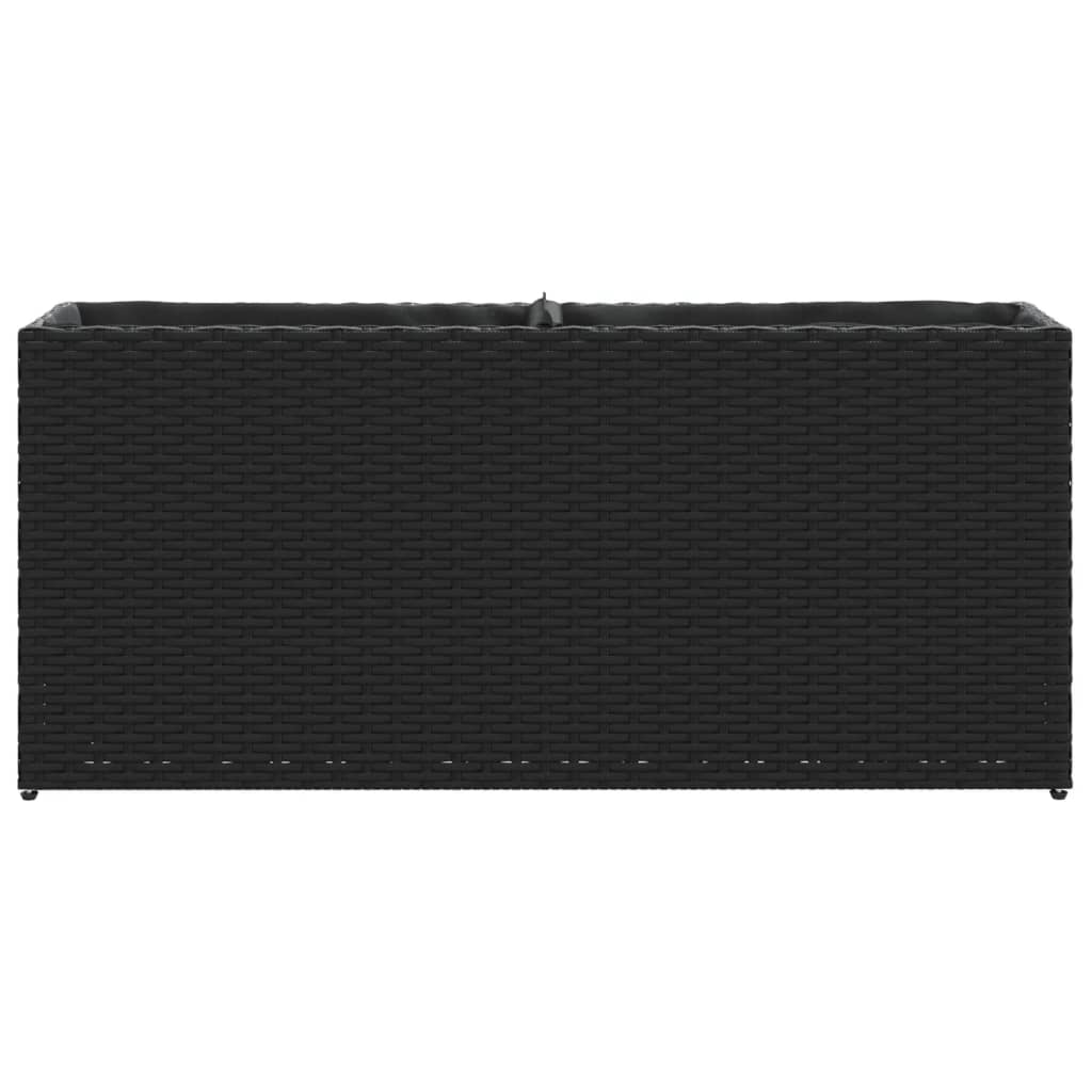 vidaXL Donice ogrodowe z 2 wkładami, 2 szt., czarne, 90x20x40 cm