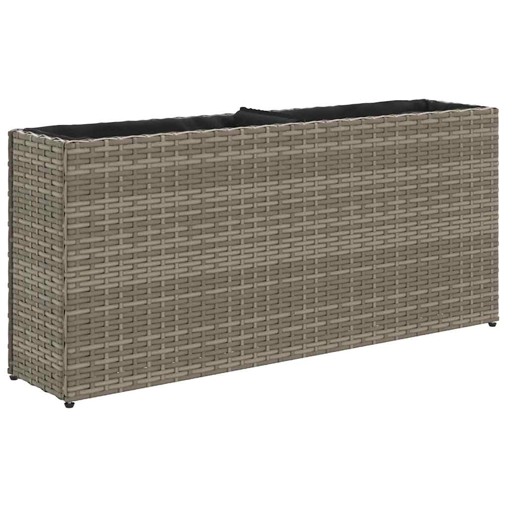 vidaXL Donice ogrodowe z 2 wkładami, 2 szt., szare, 90x20x40 cm