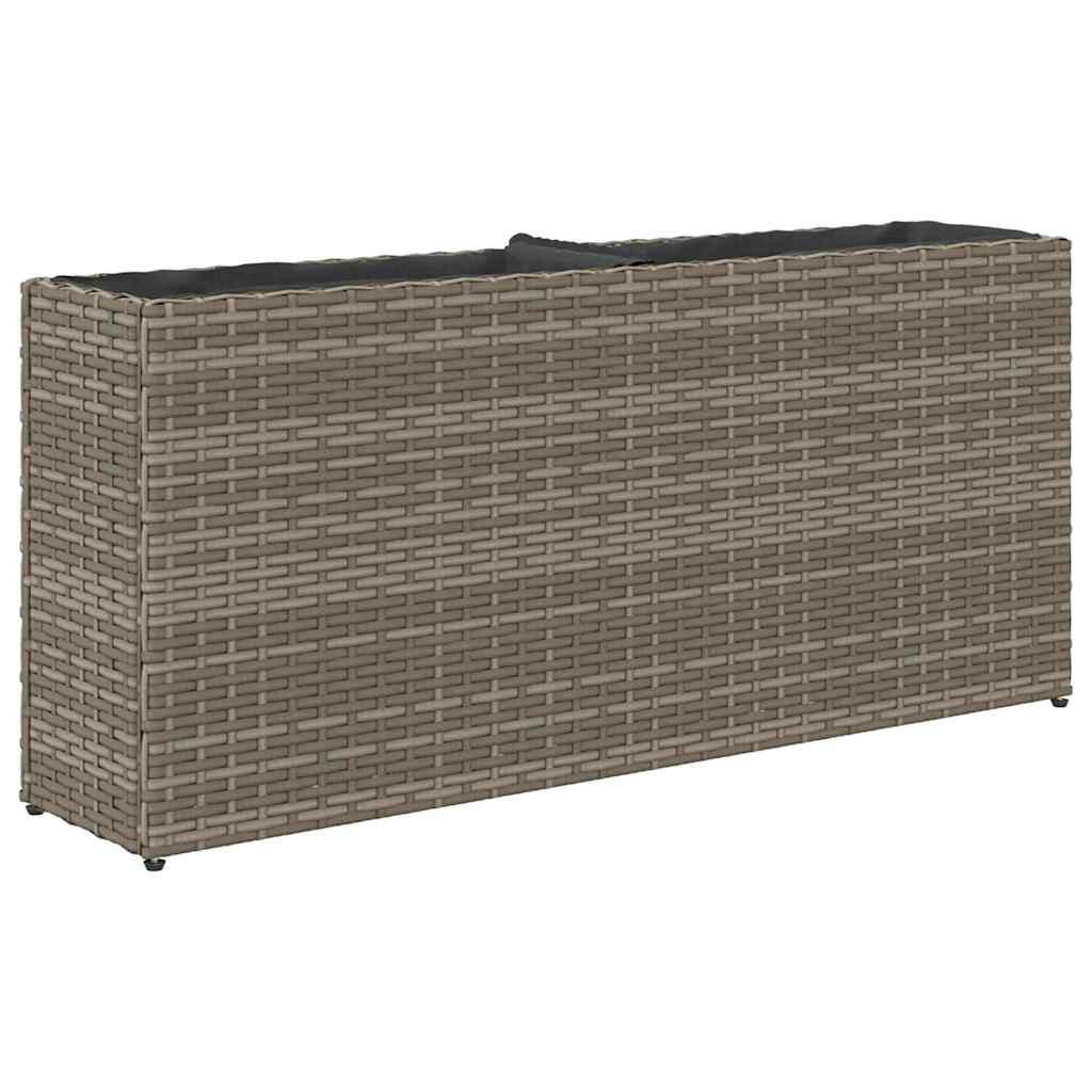 vidaXL Donice ogrodowe z 2 wkładami, 2 szt., szare, 90x20x40 cm