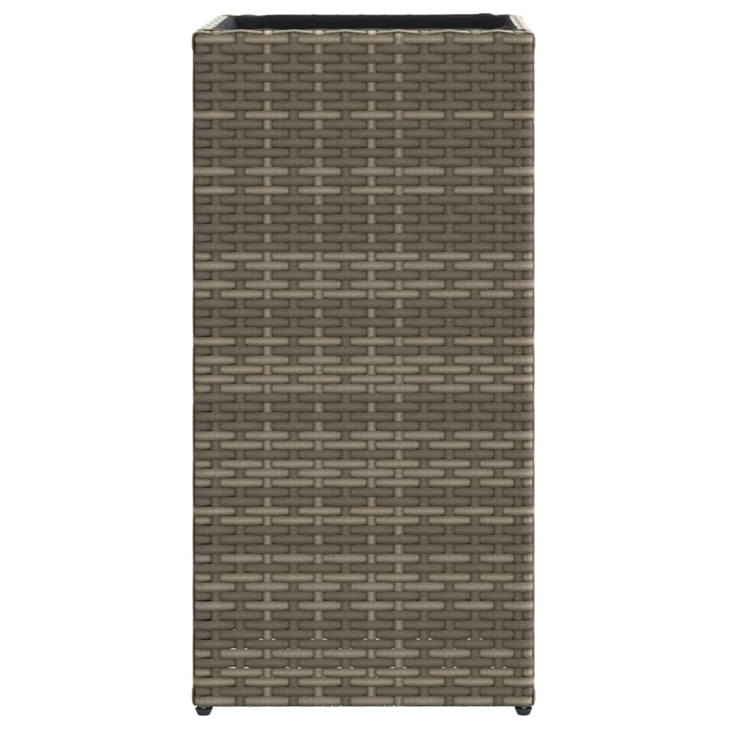 vidaXL Donice ogrodowe, 2 szt., szare, 30x30x60 cm, rattan PE