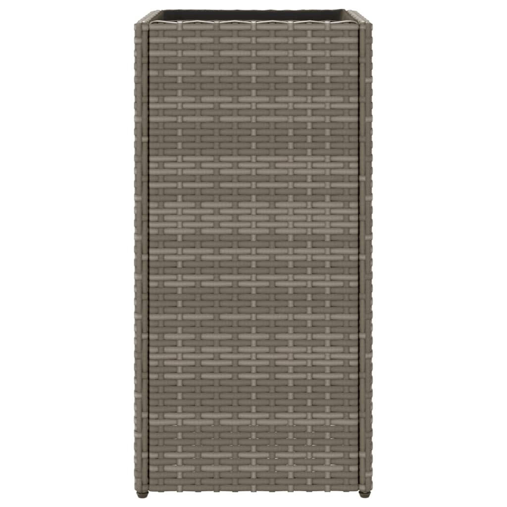 vidaXL Donice ogrodowe, 2 szt., szare, 30x30x60 cm, rattan PE