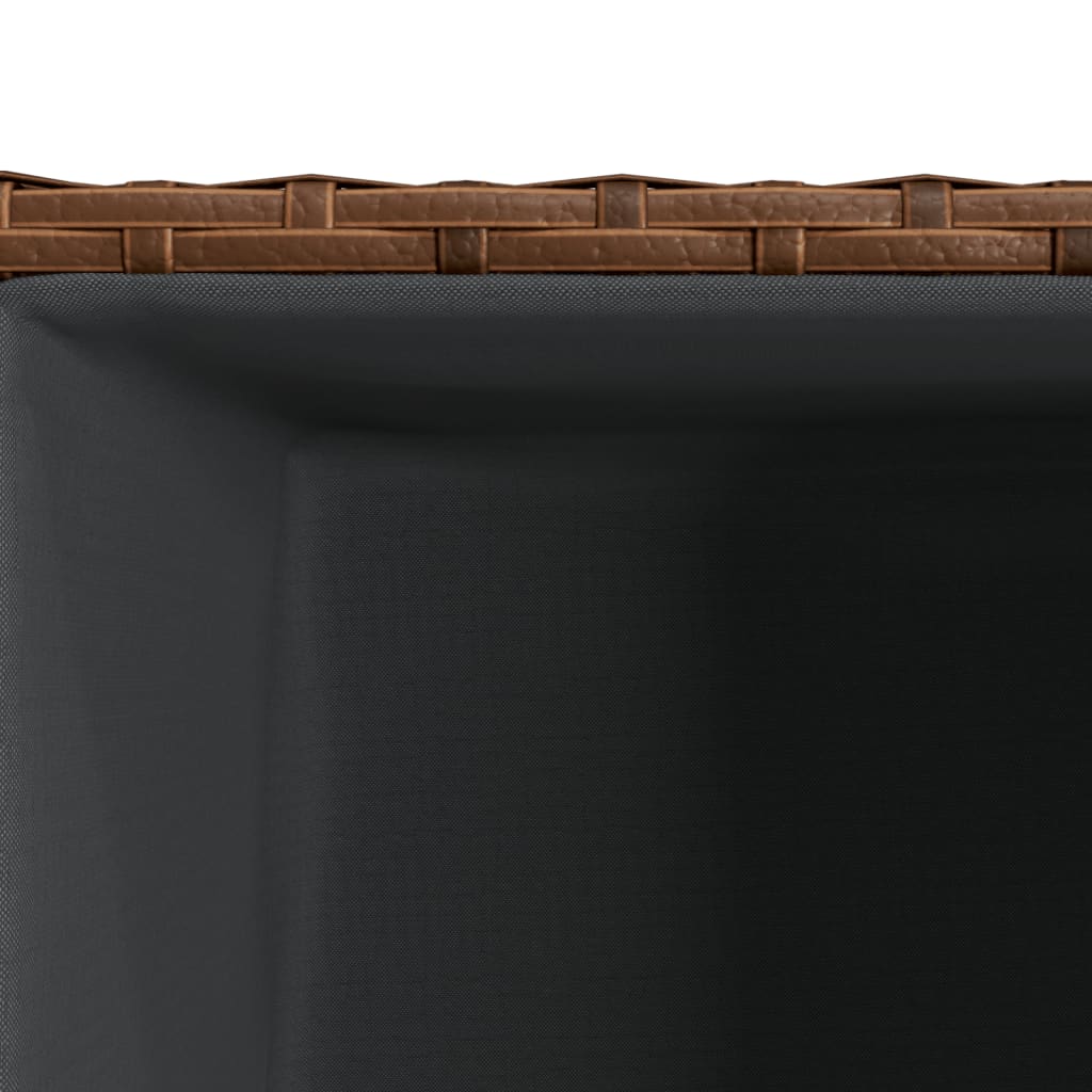 vidaXL Donice ogrodowe, 2 szt., brązowe, 40x40x80 cm, rattan PE