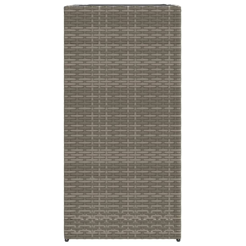 vidaXL Donice ogrodowe, 2 szt., szare, 40x40x80 cm, rattan PE