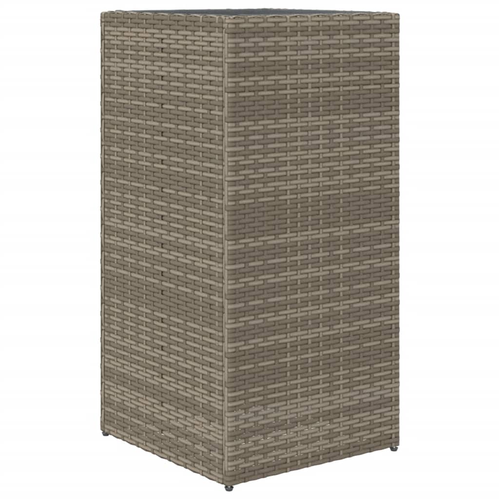 vidaXL Donice ogrodowe, 2 szt., szare, 40x40x80 cm, rattan PE