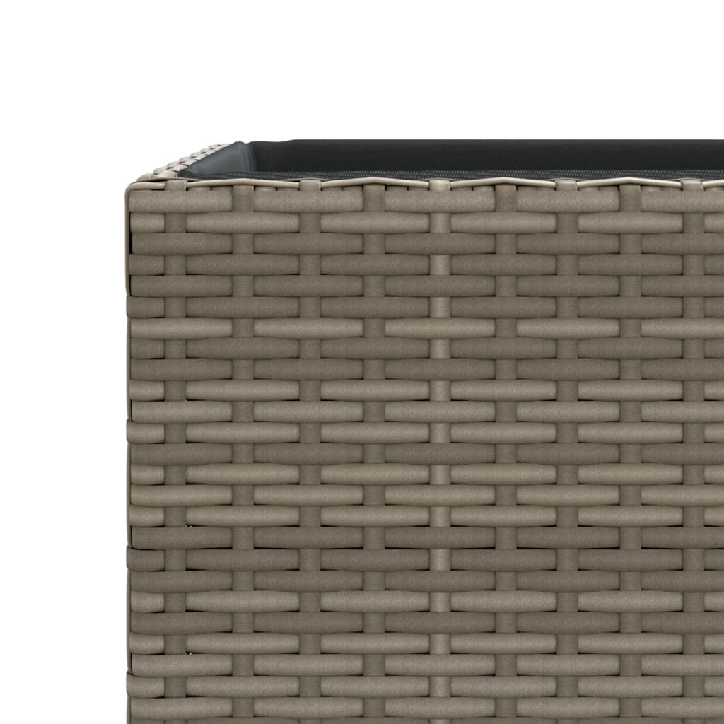 vidaXL Donice ogrodowe, 2 szt., szare, 40x40x80 cm, rattan PE