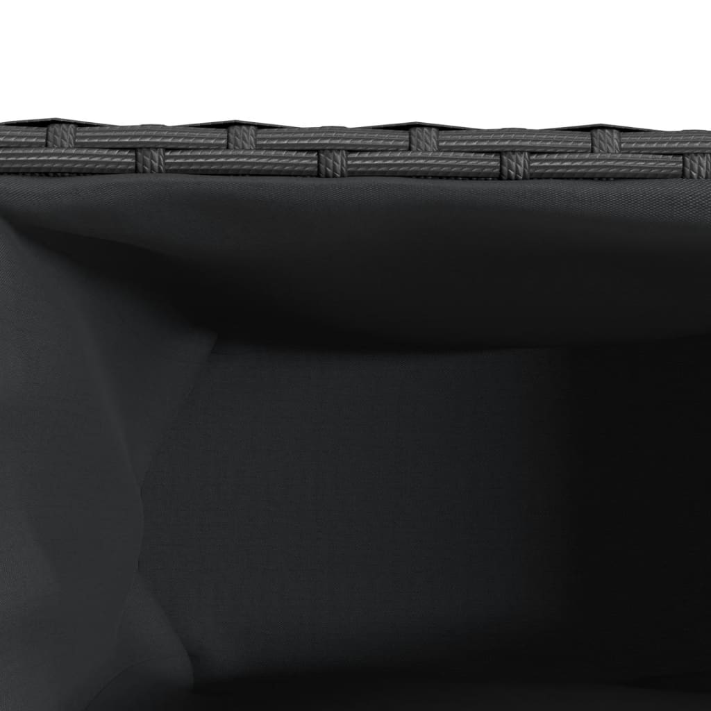 vidaXL Donice ogrodowe z 3 wkładami, 2 szt., czarne, 105x30x32 cm