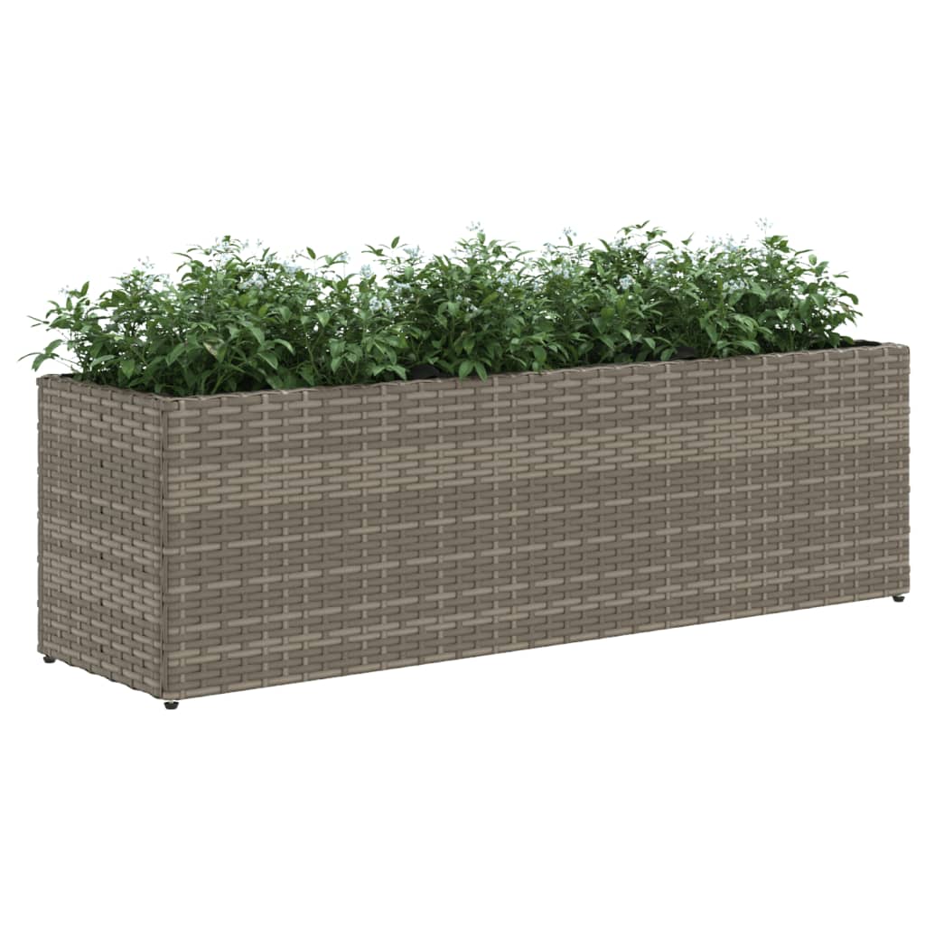 vidaXL Donice ogrodowe z 3 wkładami, 2 szt., szare, 105x30x32 cm