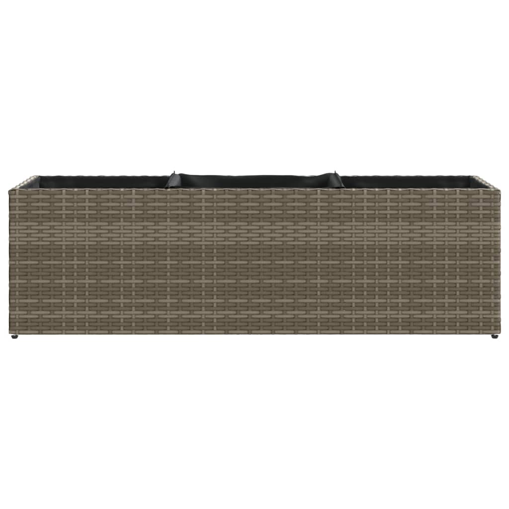 vidaXL Donice ogrodowe z 3 wkładami, 2 szt., szare, 105x30x32 cm