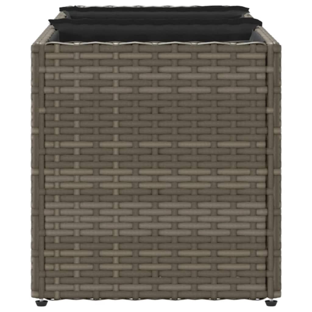 vidaXL Donice ogrodowe z 3 wkładami, 2 szt., szare, 105x30x32 cm