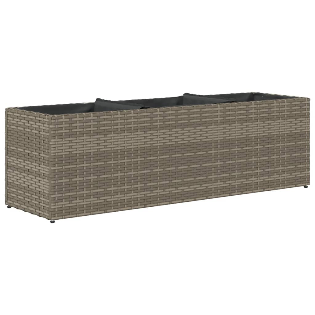 vidaXL Donice ogrodowe z 3 wkładami, 2 szt., szare, 105x30x32 cm