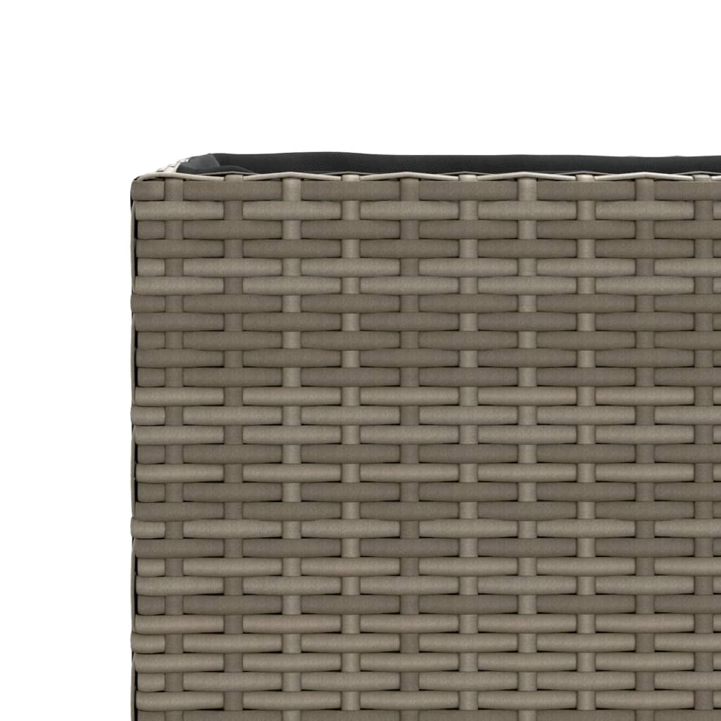 vidaXL Donice ogrodowe z 3 wkładami, 2 szt., szare, 105x30x32 cm