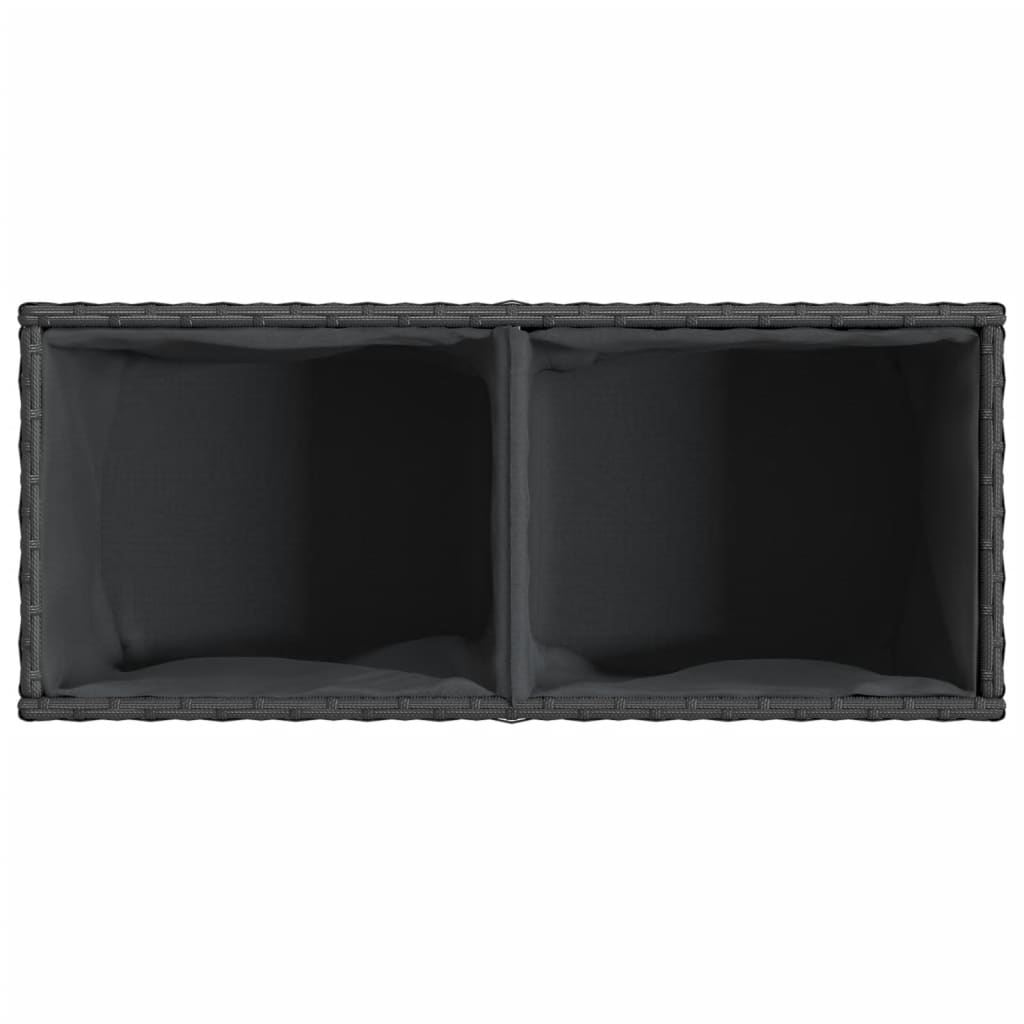 vidaXL Donice ogrodowe z 2 wkładami, 2 szt., czarne, 72x30x32 cm