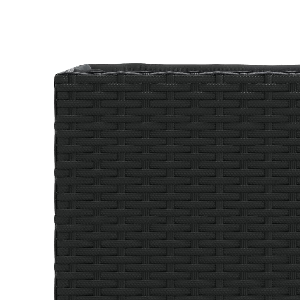 vidaXL Donice ogrodowe z 2 wkładami, 2 szt., czarne, 72x30x32 cm