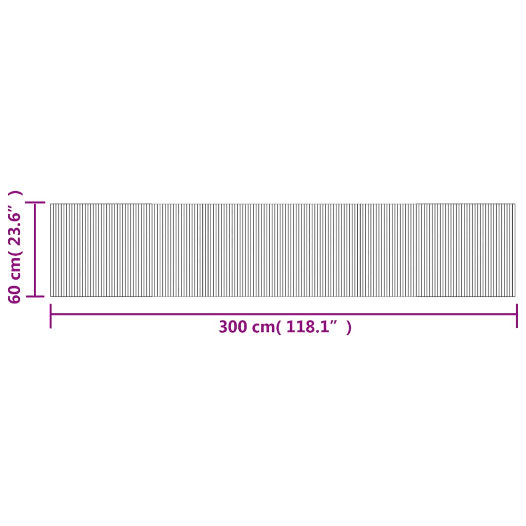 vidaXL Dywan prostokątny, jasny naturalny, 60x300 cm, bambusowy