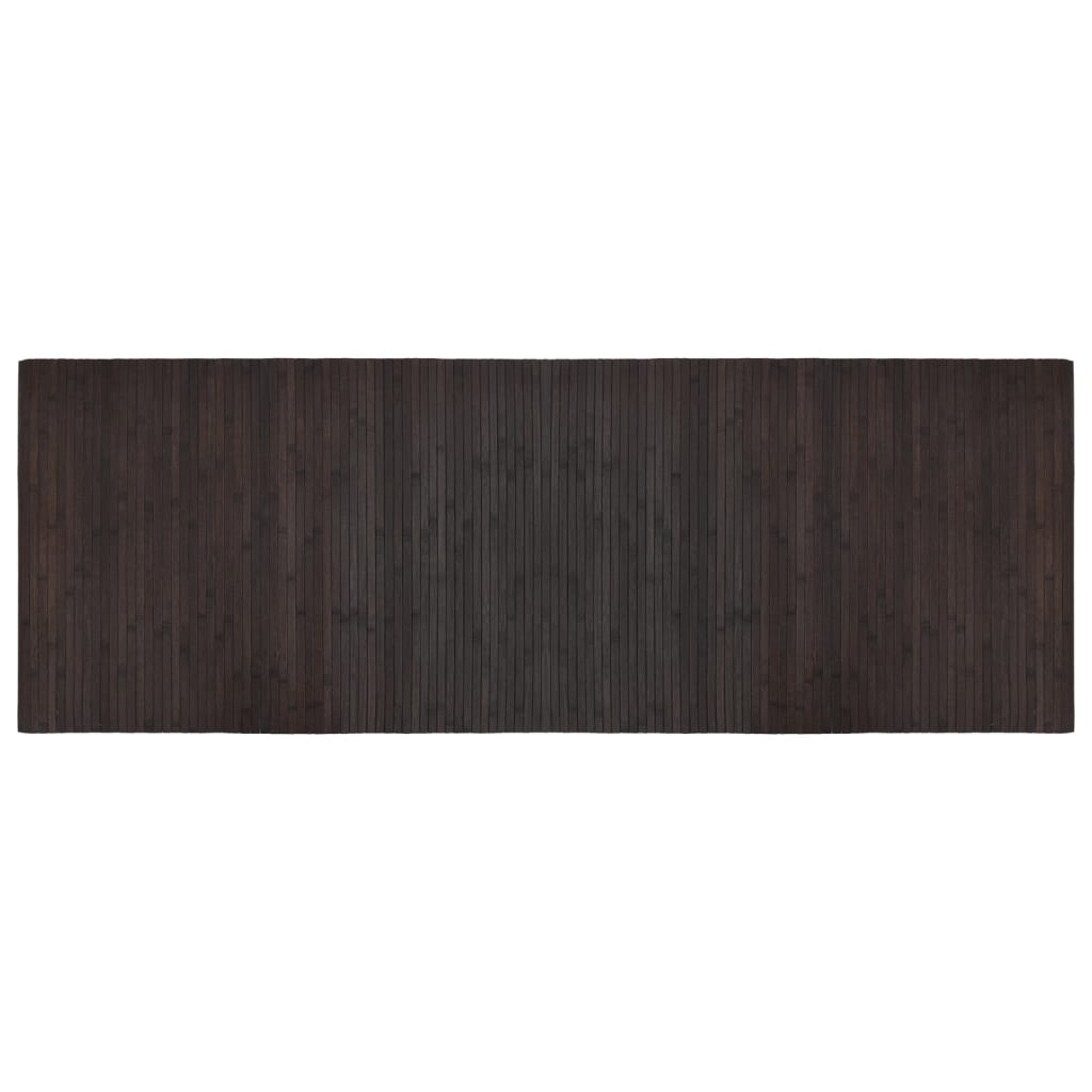 vidaXL Dywan prostokątny, ciemnobrązowy, 70x200 cm, bambusowy