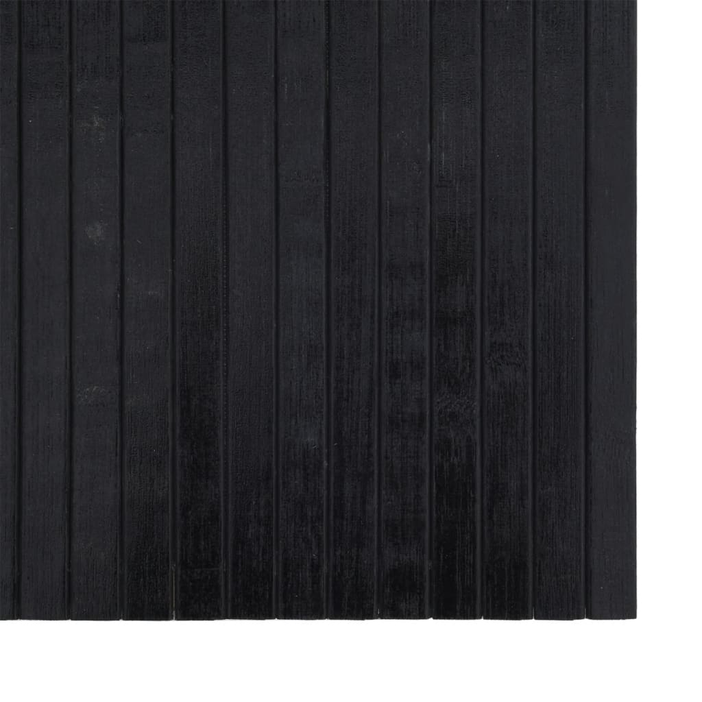 vidaXL Dywan prostokątny, czarny, 70x300 cm, bambusowy