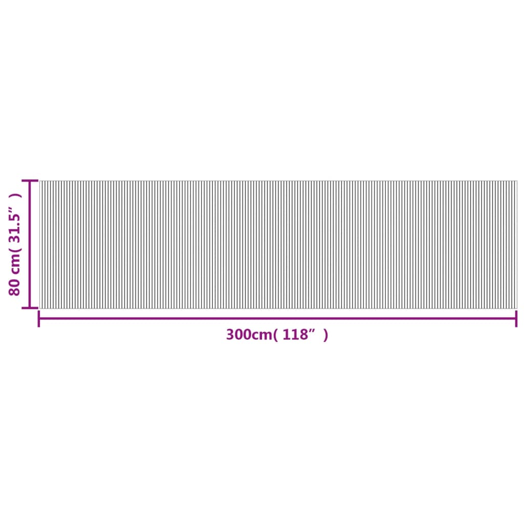 vidaXL Dywan prostokątny, jasny naturalny, 80x300 cm, bambusowy